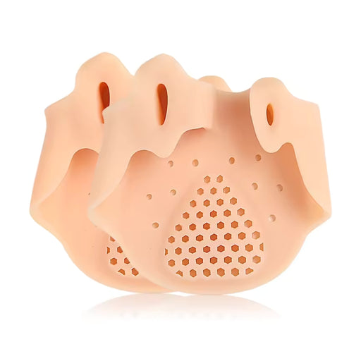 Silicone tea infuser with honeycomb design on a white background