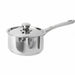 IKEA DVÄRGKRÄFTA stainless steel saucepan with lid, 2-liter capacity; polished finish with long handle and knobbed lid – durable cookware for boiling, simmering, and everyday kitchen use - 70601437