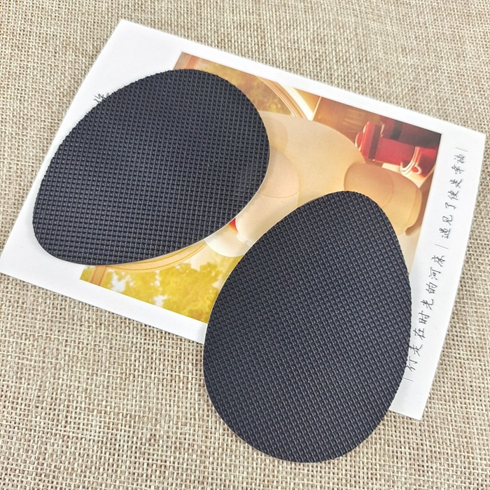 Digital Shoppy Sole Tendon Material Non-slip Half Size Insole With Stickiness, black - 1 pair