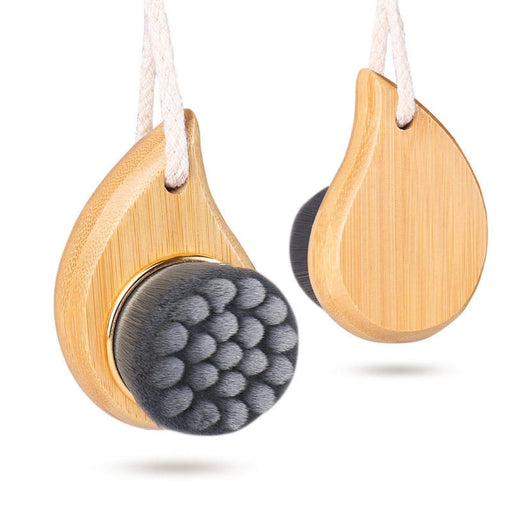 bamboo nano silk facial cleaning brush with rope loop 