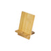 Desktop bamboo phone holder with charging slot and cable hole—compact size 14x8 cm – 1600000766929 13074717.