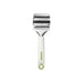 Cleaning brush with a white handle and black bristles on a white background