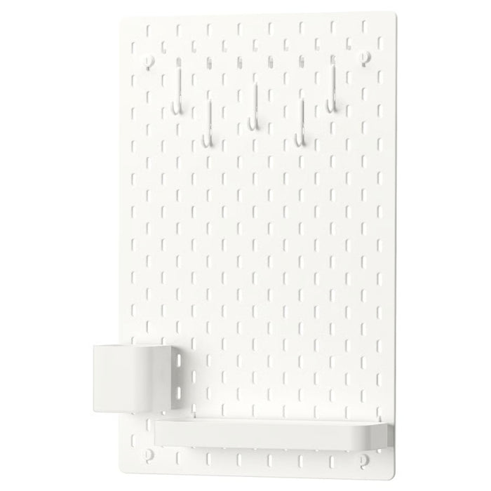 IKEA SKÅDIS Pegboard combination, white, 36x56 cm (14 ¼x22 ")