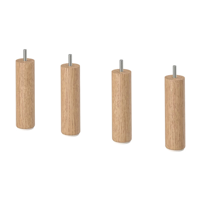 IKEA LANDSKRONA Leg, wood, 15 cm 5 7/8 inches, featuring a sturdy wooden construction with metal screw attachments on top—ideal for enhancing stability and style in sofas, armchairs, and furniture pieces -50292398.