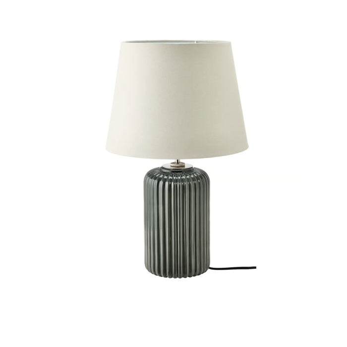IKEA SNÖBYAR Table lamp, grey-turquoise ceramic/grey, 52 cm (20 ")