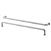 Two metallic towel racks on a white background