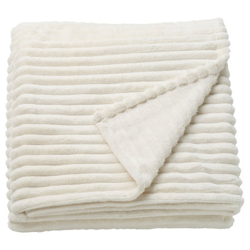 IKEA GULLSTRÅLE Bedspread, white, 150x250 cm (59x98 "), folded with ribbed texture and turned corner - 10615055