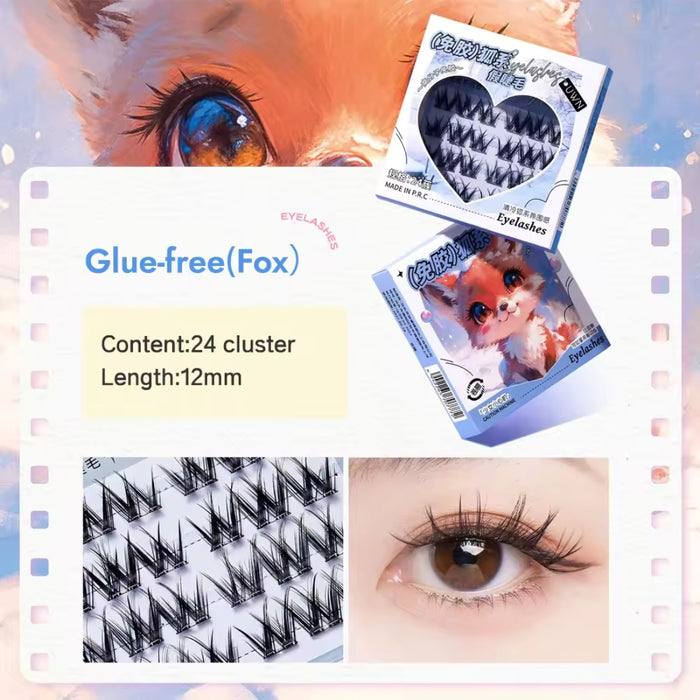 Digital Shoppy UWN Factory Direct Sale Pre-glued Lashes Wholesale Animal Mini Pack C Curl Thick Diy Bqi Eyelash Self Adhesive Lashes Segments Natural