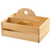 IKEA CHOKLADHAJ Portable organiser, wood, 25x18 cm (9 ¾x7 "), shown folded with integrated handle and open top - 00605580
