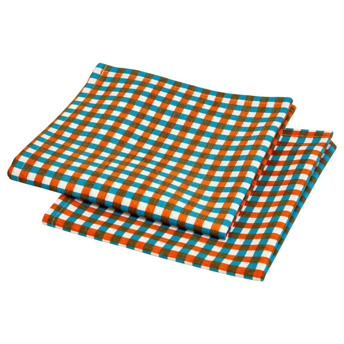 IKEA URSPRUNGLIG Napkin, white/blue, 25x25 cm 2 pack (10x10 " 2 pack)