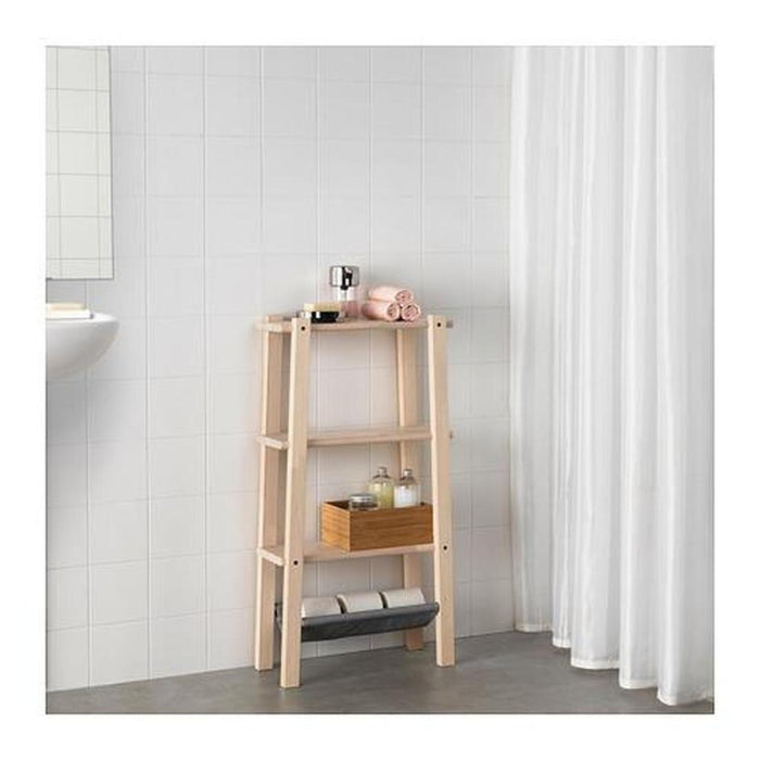 VILTO wooden shelf with sleek Scandinavian design, ideal for modern home organization.