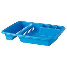 IKEA  Dish drainer, blue  with Dish-Washing Brush (Assorted Colours) -2 Pieces
