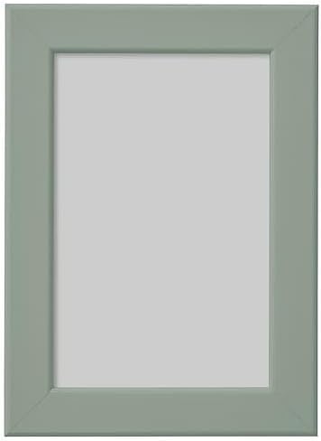 IKEA Frame, light grey-green, 10x15 cm with Adhesive hook for frame, white