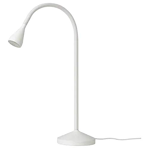 IKEA White Study Desk Set – LED Work Lamp, 66 cm  with Desk 73x50 cm