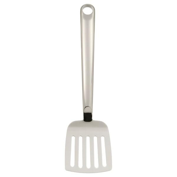 IKEA Stainless Steel Frying Pan Set with Spatulas, 24cm Skillet with Black and White Kitchen Utensils