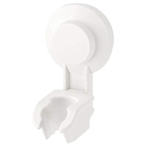 IKEA TISKEN Hand shower park bracket w suc cup, white  WITH Single-spray handshower, chrome-plated
