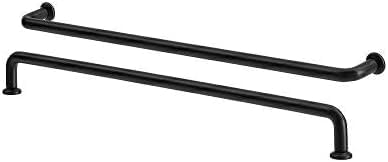 IKEA BAGGANÄS Handle, brass-colour, 143 mm (5 5/8 ") with Handle, brass-colour, 335 mm (13 3/16 ") and Handle, black, 335 mm (13 3/16 ")