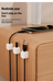 Close-up of single magnetic cord holder gripping USB and power cables