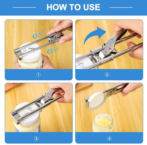 Adjustable Design: Easily adapts to various bottle caps and can lids for effortless opening.
