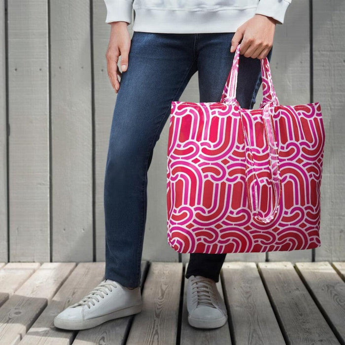 IKEA SÖTRÖNN Carrier Bag Pink/Red 45x36 cm with VINTER 2021 Gift Bag Set of 3 Jute Natural