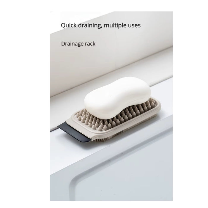 Digital Shoppy Multifunctional Hanging Silicone Kitchen Sink Cleaning Brush | Fruit & Vegetable Scrubber | Gap Cleaning Brush for Cutting Boards, Dishes & Kitchen Surfaces