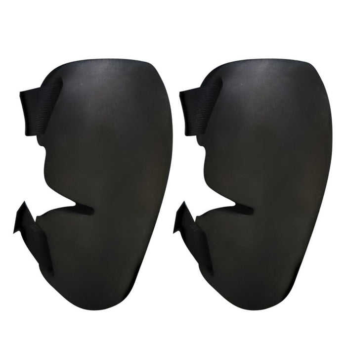 Digital Shoppy Sports Knee Pads – Black protective pads with contoured shell and adjustable straps for outdoor sports