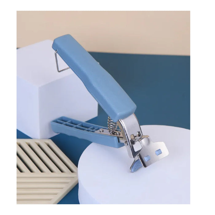Blue nail clipper on a white background