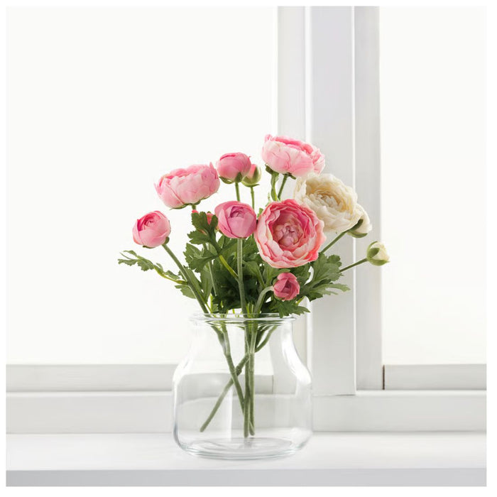 IKEA SMYCKA  Artificial flower, Ranunculus/white, 52 cm (20 ½ ")