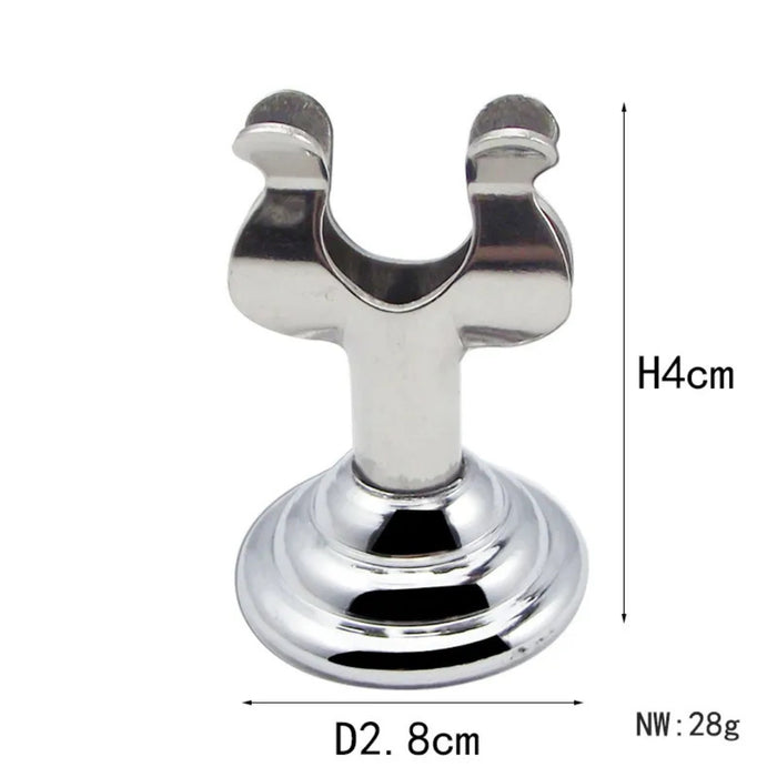 Metallic hook with dimensions on a white background