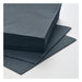 Stack of dark gray napkins on a white background