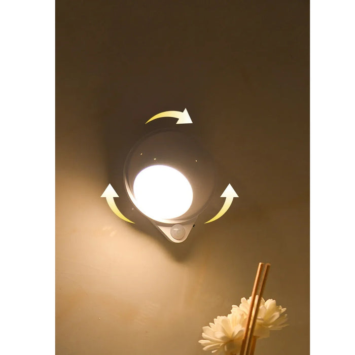 Digital Shoppy Wireless USB Rechargeable Sensor Night Light – Warm LED for Bedroom, Porch, Balcony & Corridor