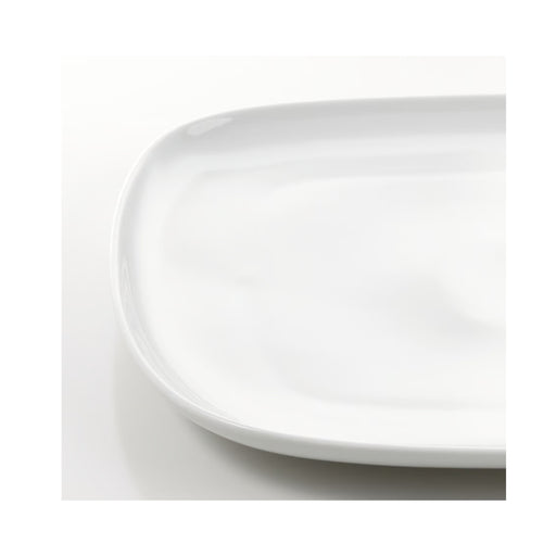 White ceramic plate on a white background