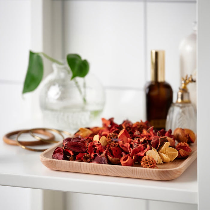 IKEA ARBETE Decorative bowl, orange35 cm (13 ¾ ")  with  FRÖFINK Scented potpourri, Peach orange, 60 g
