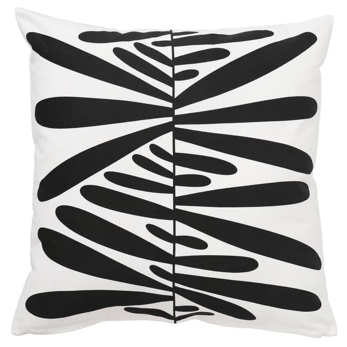 IKEA MAJSMOTT Cushion cover, off-white/black, 50x50 cm