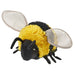 IKEA SKOGSDUVA soft toy – bumblebee plush with fuzzy black-yellow body, mesh wings, and antennae, 21 cm - 80576908

