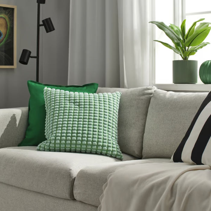 IKEA SVARTPOPPEL Cushion cover, light green, 50x50 cm (20x20 ")