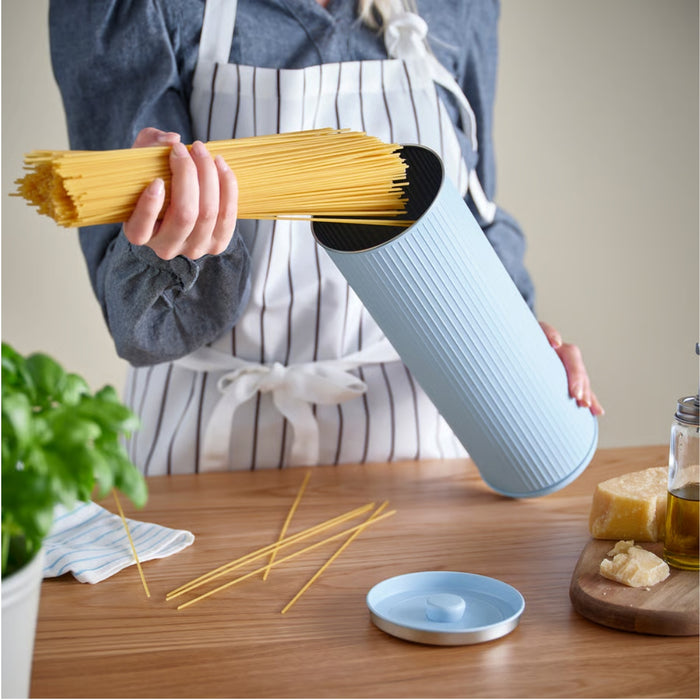 IKEA BETTHAJ Tin with lid, for spaghetti/pale blue, 2.6 l
