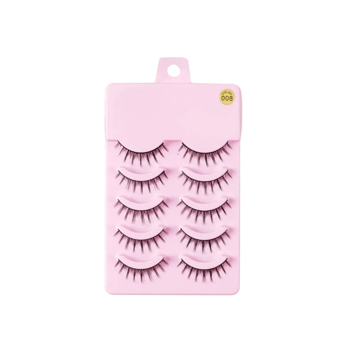 Digital Shoppy 5 Pairs Manga Lashes Natural Wispy Korean Makeup Artificial False Eyelashes