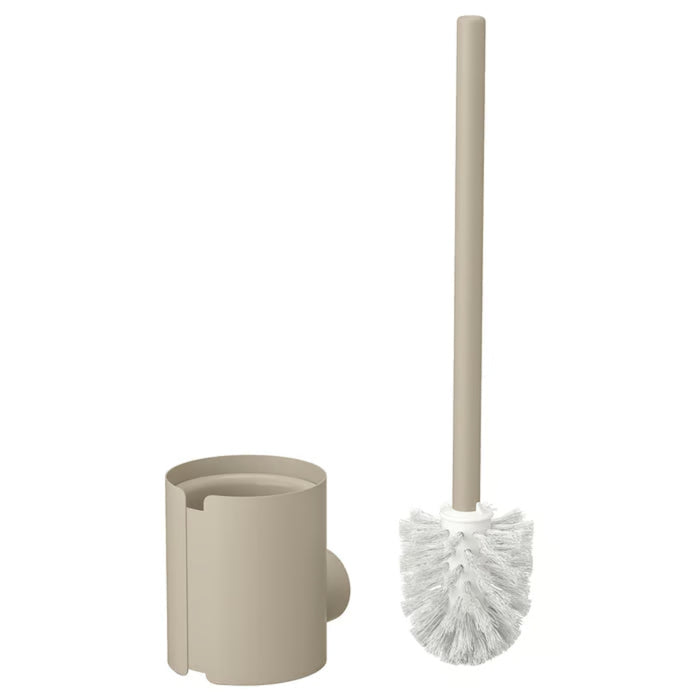 IKEA FLORSJÖN Toilet brush, beige , brush and holder with side opening for easy access and wall-mount option - 50604861