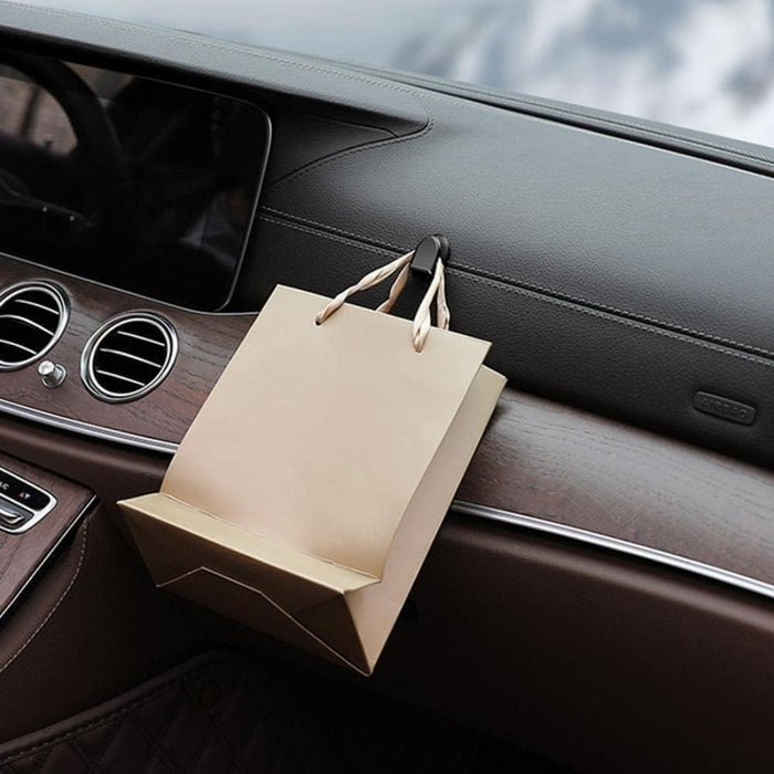 Digital Shoppy Mini Car Hooks – 4pcs Adhesive Dashboard Organizers, Multifunctional