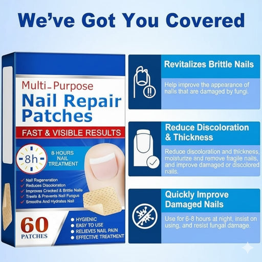 Nail patch benefits – revitalizes nails, reduces discoloration, improves thickness