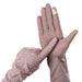 women’s summer thin mid‑length UV protection gloves purple touch screen design