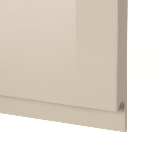 Close-up of a beige roller blind on a white background