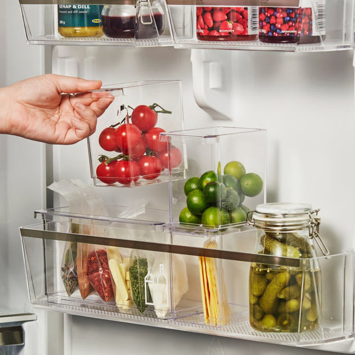 IKEA KLIPPKAKTUS Storage box for fridge, set of 3, transparent