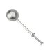 Metallic tea infuser on a white background