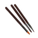 nail art brushes with metallic handles and different tip shapes