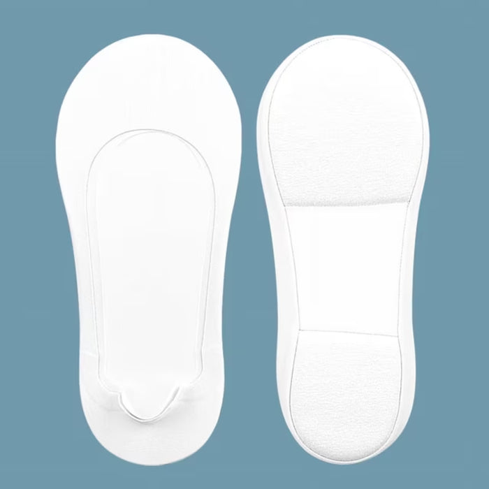 Digital Shoppy Ultra Low Cut Liner Socks — White | Invisible Non‑Slip Comfort for Flats & Summer