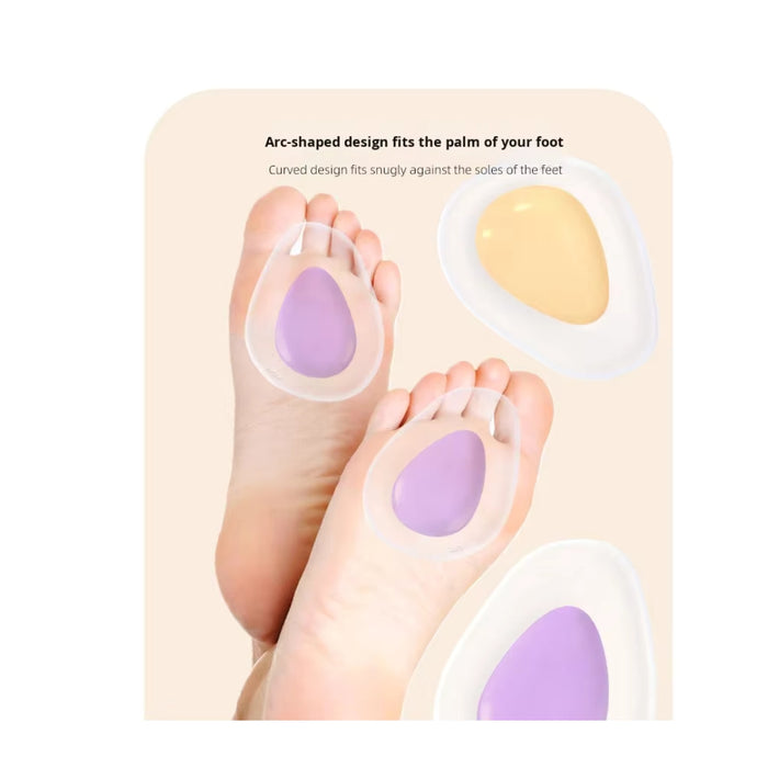 Digital Shoppy Metatarsal Pads & Heel Cushions Soft Gel Self-Adhesive Shock-Absorbing Non-Slip Unisex Foot Insoles for Forefoot Support (beige)