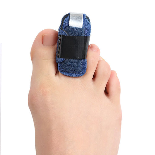 A lightweight, adjustable finger brace that wraps around the joint to provide compression and support, ideal for arthritis, sprains, or post-injury recovery.