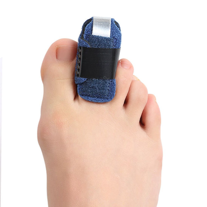 A lightweight, adjustable finger brace that wraps around the joint to provide compression and support, ideal for arthritis, sprains, or post-injury recovery.
